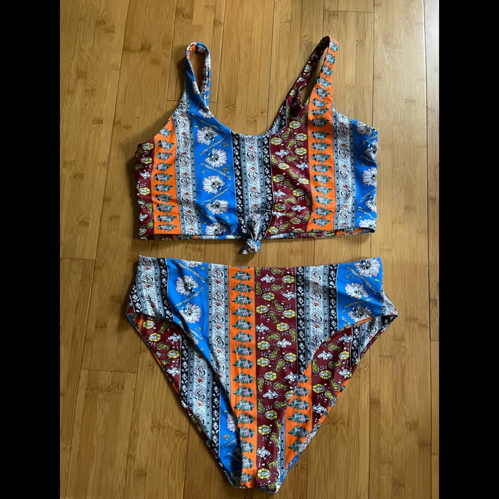 Zaful High Waisted Long line bikini swimsuit